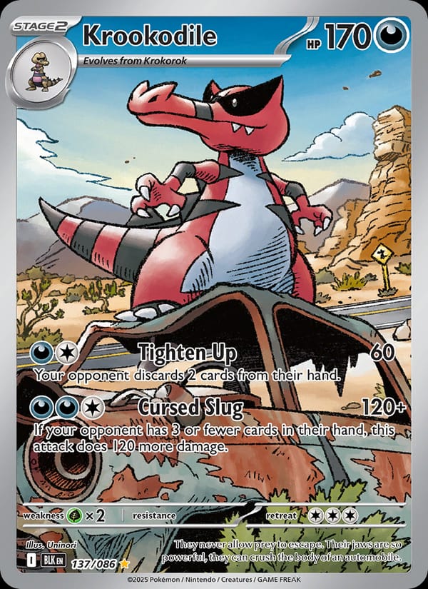 Krookodile 137/086 Black Bolt Pokémon card