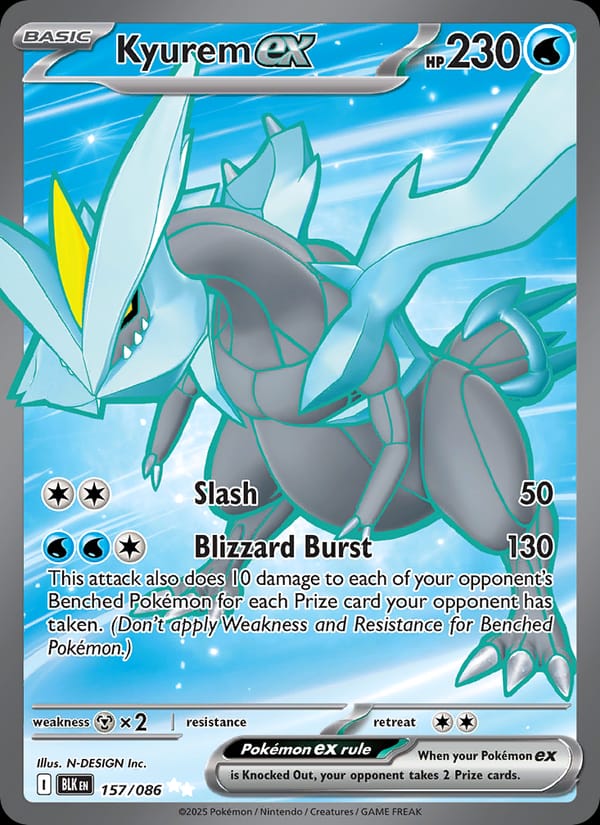 Kyurem ex 157/086 Black Bolt Pokémon card