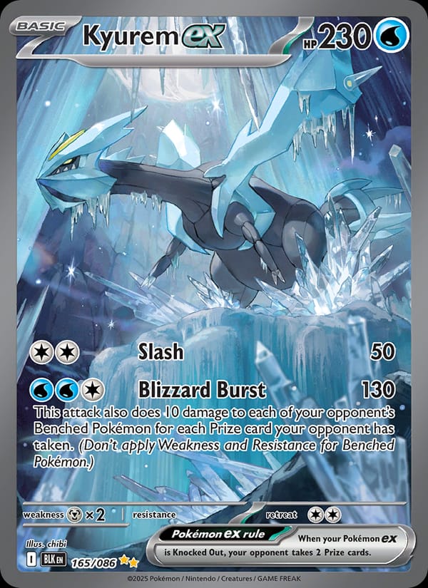 Kyurem ex 165/086 Black Bolt Pokémon card