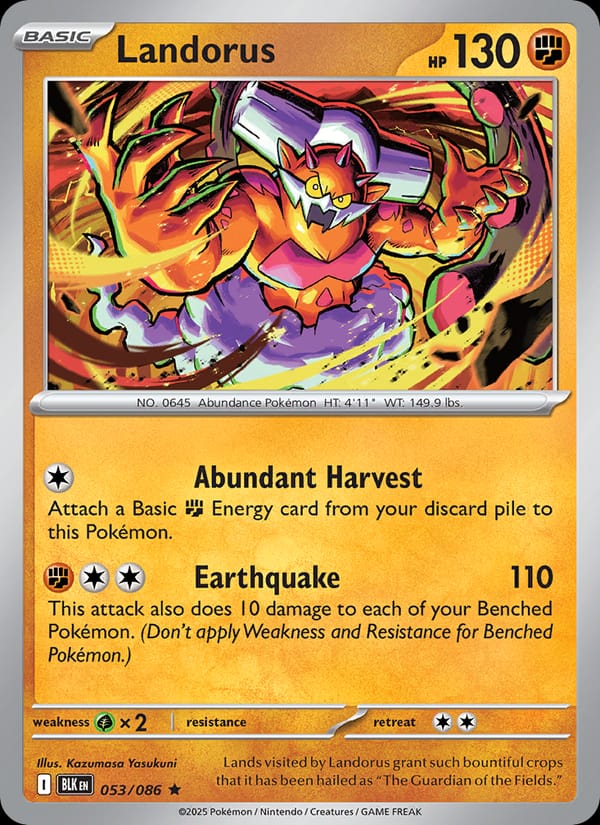 Landorus 053/086 Black Bolt Pokémon card