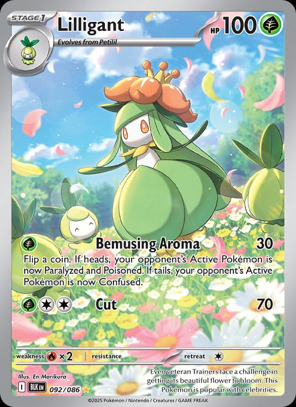 Lilligant 092/086 Black Bolt Pokémon card