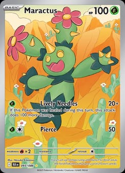 Maractus 093/086 Illustration Rare – Black Bolt Pokémon card