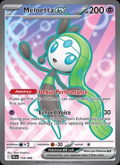 Meloetta ex 159/086 Ultra Rare – Black Bolt Pokémon card