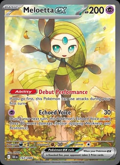 Meloetta ex 167/086 Special Illustration Rare – Black Bolt Pokémon card