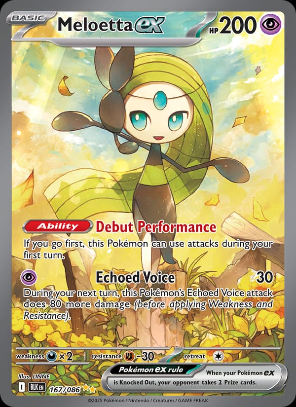 Meloetta ex 167/086 Black Bolt Pokémon card