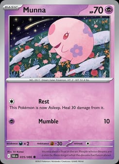 Munna 035/086 Common – Black Bolt Pokémon card