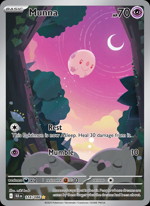 Munna 116/086 Black Bolt Pokémon card