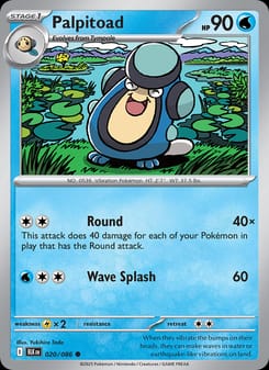 Palpitoad 020/086 Common – Black Bolt Pokémon card