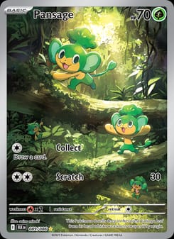 Pansage 089/086 Illustration Rare – Black Bolt Pokémon card