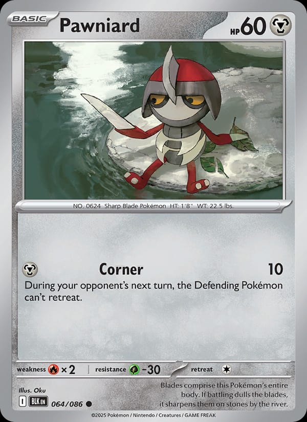 Pawniard 064/086 Black Bolt Pokémon card