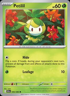 Petilil 006/086 Common – Black Bolt Pokémon card