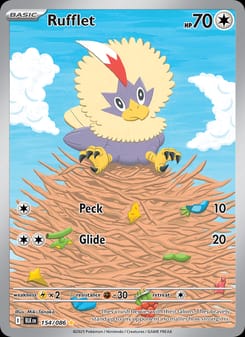 Rufflet 154/086 Illustration Rare – Black Bolt Pokémon card