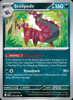 Scolipede 056/086 Uncommon – Black Bolt Pokémon card