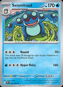 Seismitoad 021/086 Uncommon – Black Bolt Pokémon card