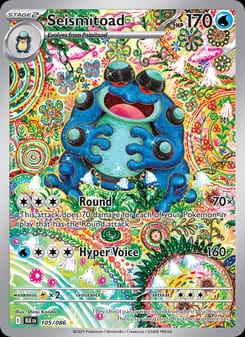 Seismitoad 105/086 Illustration Rare – Black Bolt Pokémon card