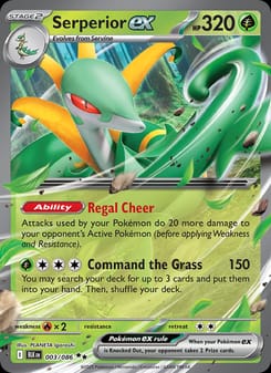 Serperior ex 003/086 Double Rare – Black Bolt Pokémon card