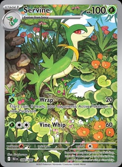 Servine 088/086 Illustration Rare – Black Bolt Pokémon card