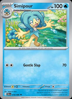 Simipour 018/086 Uncommon – Black Bolt Pokémon card
