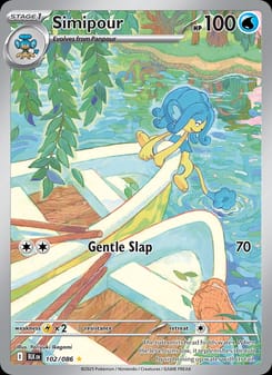 Simipour 102/086 Illustration Rare – Black Bolt Pokémon card