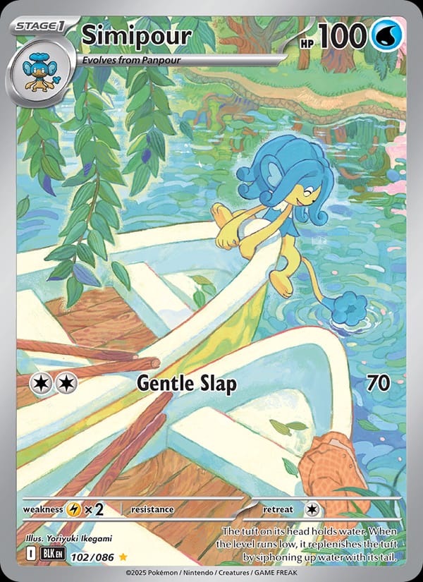 Simipour 102/086 Black Bolt Pokémon card