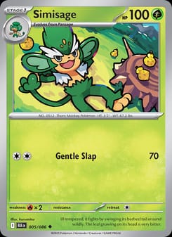 Simisage 005/086 Uncommon – Black Bolt Pokémon card