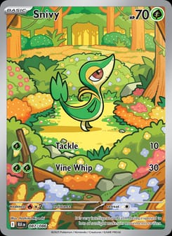 Snivy 087/086 Illustration Rare – Black Bolt Pokémon card