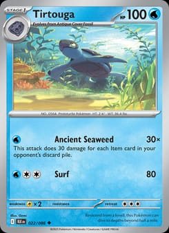 Tirtouga 022/086 Uncommon – Black Bolt Pokémon card