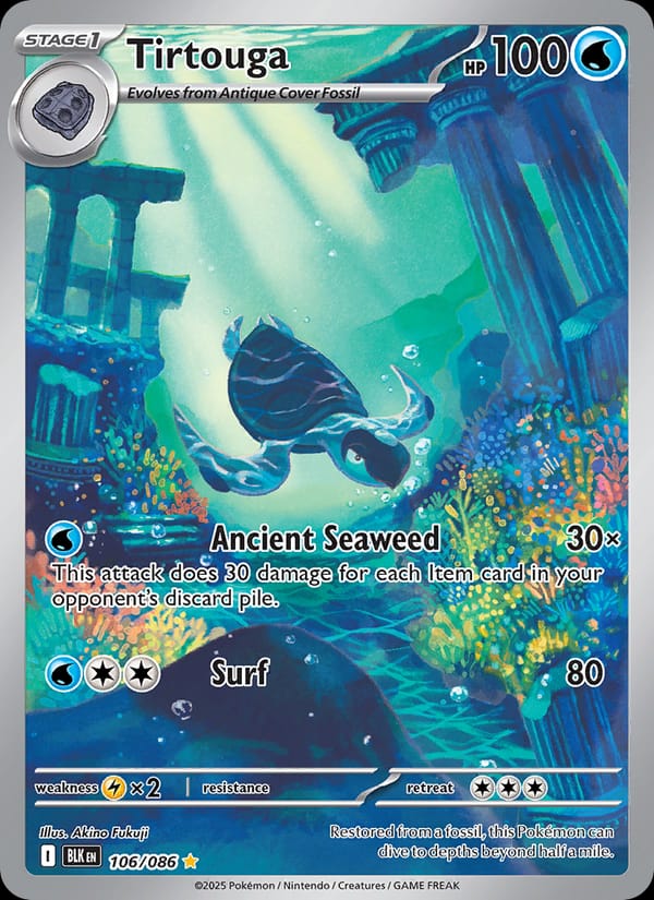Tirtouga 106/086 Black Bolt Pokémon card