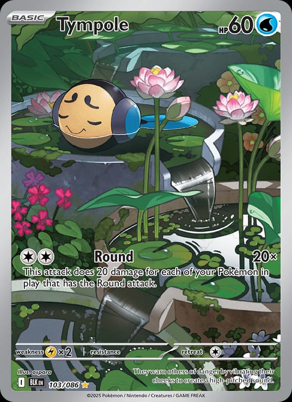 Tympole 103/086 Black Bolt Pokémon card