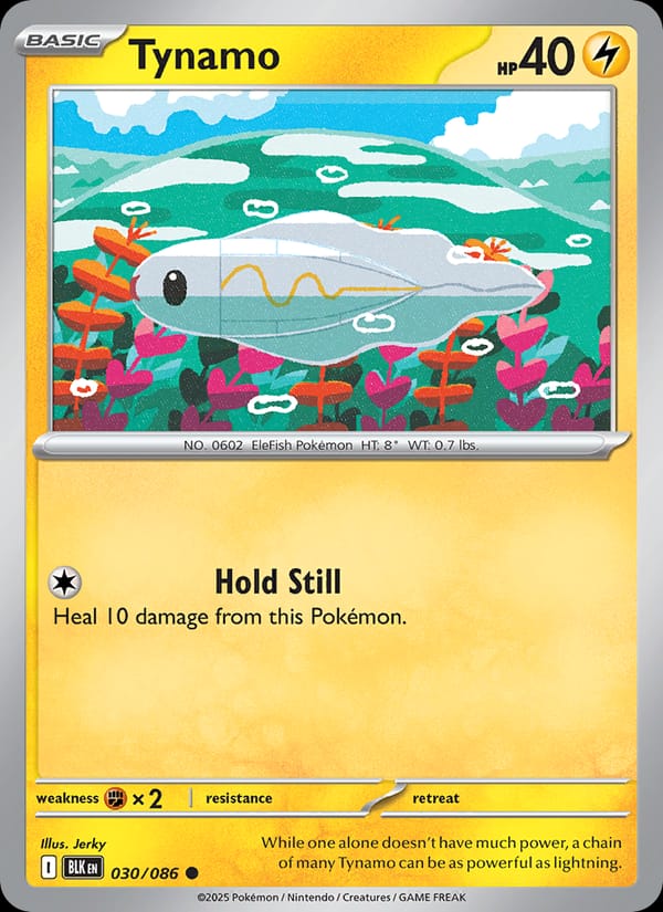 Tynamo 030/086 Black Bolt Pokémon card