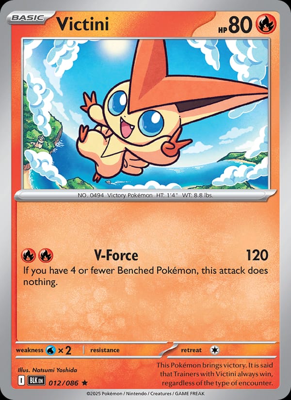 Victini 012/086 Black Bolt Pokémon card