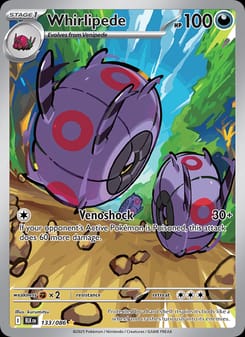 Whirlipede 133/086 Illustration Rare – Black Bolt Pokémon card