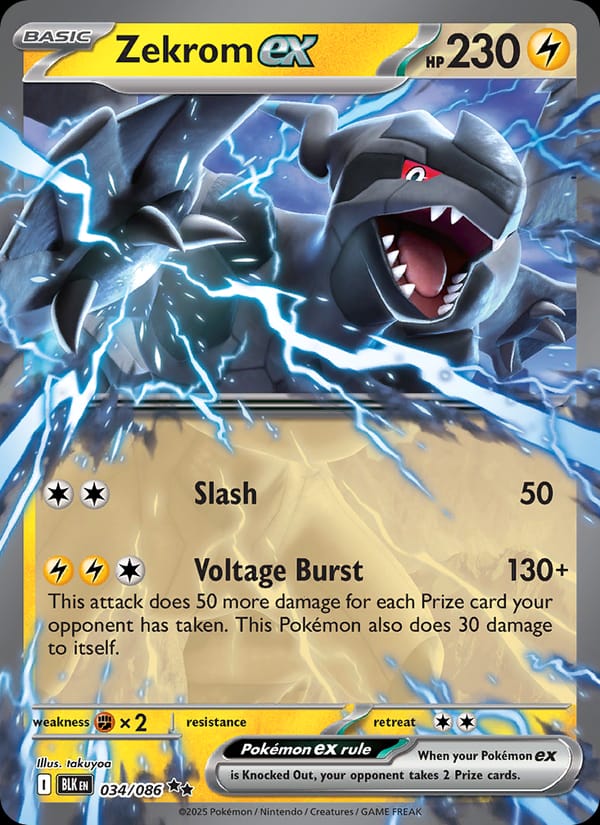 Zekrom ex 034/086 Black Bolt Pokémon card