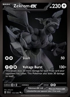 Zekrom ex 172/086 Black White Rare – Black Bolt Pokémon card