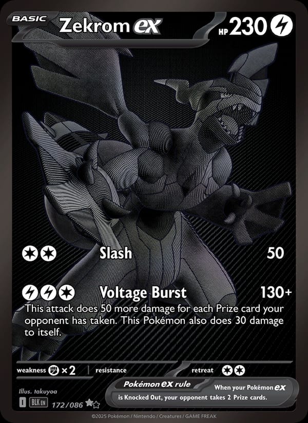 Zekrom ex 172/086 Black Bolt Pokémon card