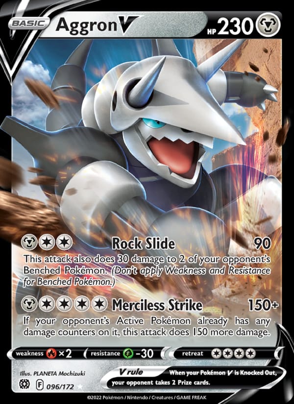 Aggron V 096/172 Brilliant Stars Pokémon card