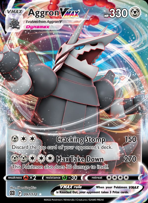 Aggron VMAX 097/172 Brilliant Stars Pokémon card