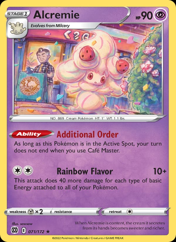 Alcremie 071/172 Brilliant Stars Pokémon card