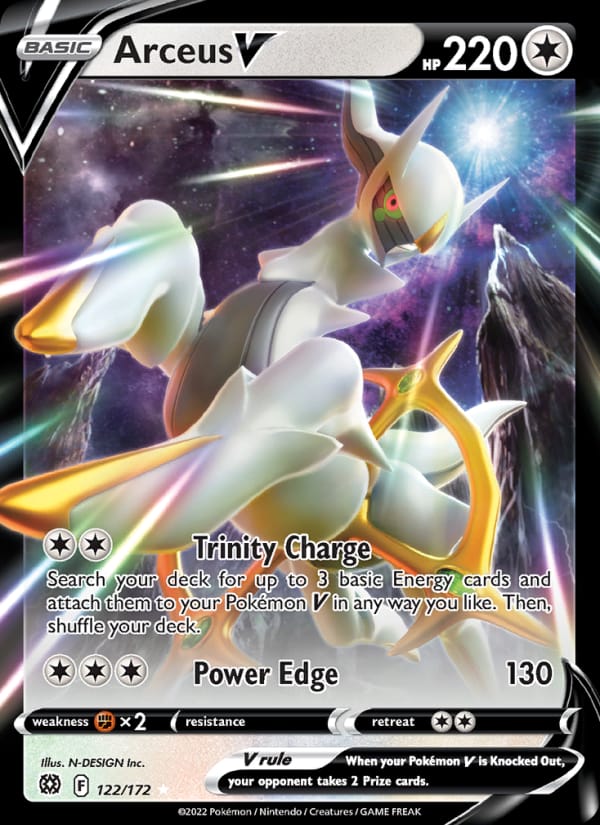 Arceus V 122/172 Brilliant Stars Pokémon card