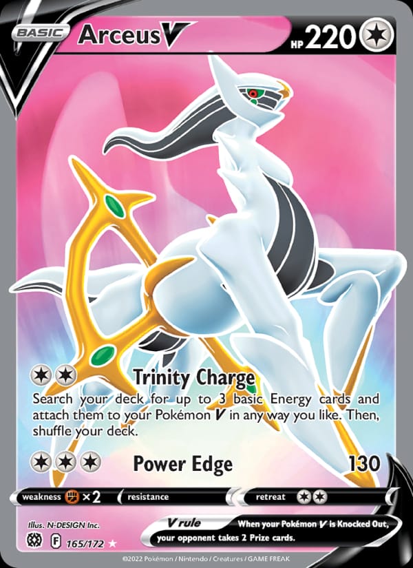 Arceus V 165/172 Brilliant Stars Pokémon card