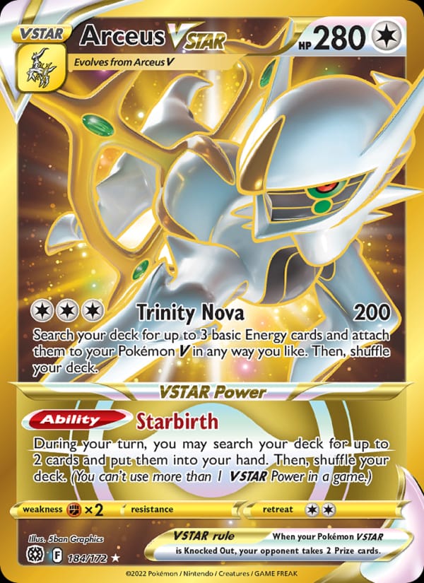 Arceus VSTAR 184/172 Brilliant Stars Pokémon card