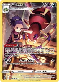 Ariados TG09/TG30 Ultra Rare – Brilliant Stars Pokémon card
