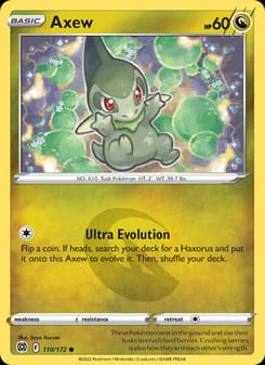 Axew 110/172 Common – Brilliant Stars Pokémon card