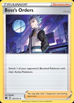Boss's Orders 132/172 Holo Rare – Brilliant Stars Pokémon card