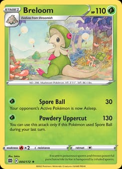Breloom 004/172 Rare – Brilliant Stars Pokémon card