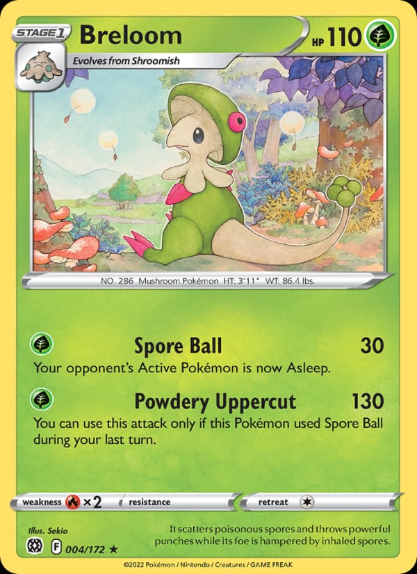 Breloom 004/172 Brilliant Stars Pokémon card