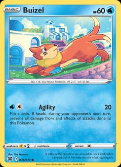 Buizel 038/172 Common – Brilliant Stars Pokémon card