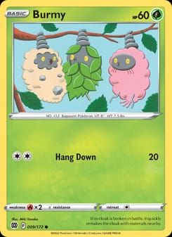 Burmy 009/172 Common – Brilliant Stars Pokémon card