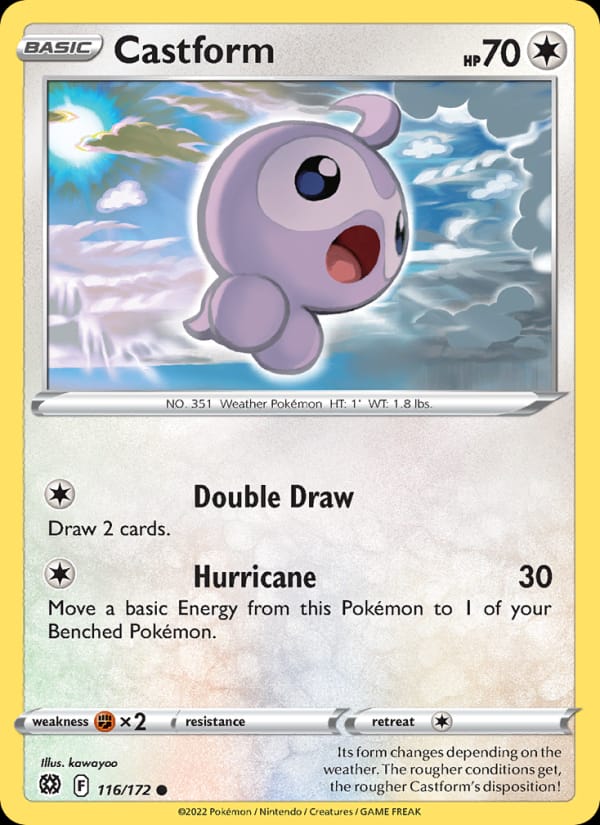 Castform 116/172 Brilliant Stars Pokémon card