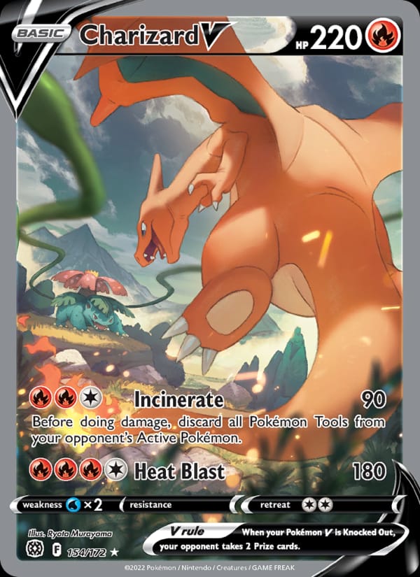 Charizard V 154/172 Brilliant Stars Pokémon card